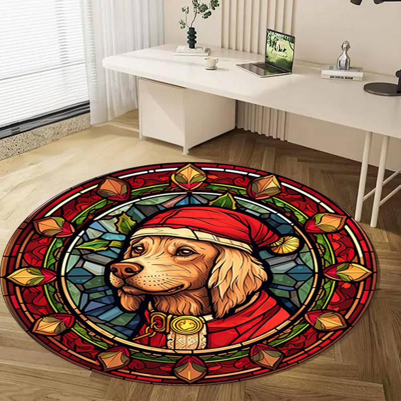Animal Circular Rug - Office Decorative Carpet For Living Room Bedroom Door Mat Floor Rug Computer Chair Area Rug