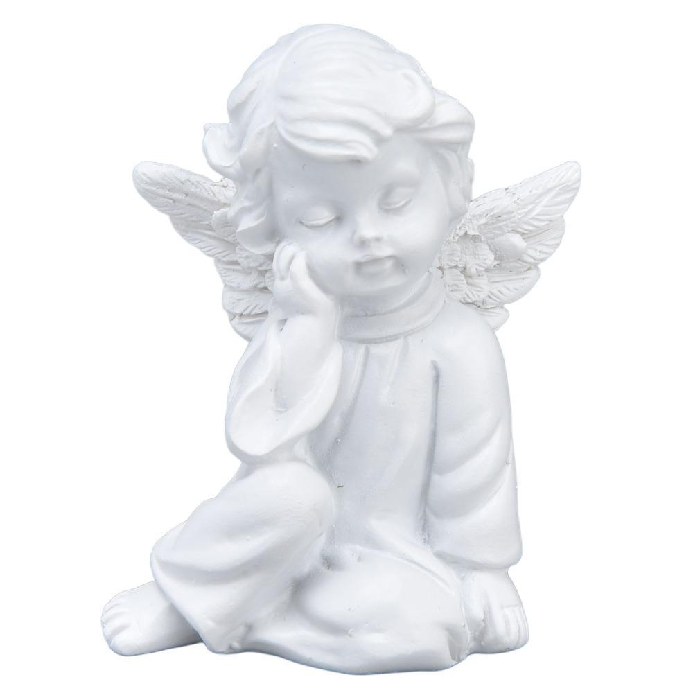 Resin Resin Angel Statue 2.17x2.56x1.57in Tabletop Decor Figurine Cherub Figurine Party Adornment