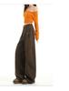 Women's Autumn Retro High Street Loose Fit Straight-Leg Wide Mop Jeans