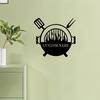 Metal BBQ Grill Sign Steak Tongs Theme Outdoor Kitchen Wall Decor Custom