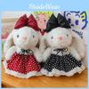 Bow Ear Lop Flower Dress Cartoon Ornament Plush Toy Car Keychain Girl Backpack