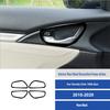Car Interior Door Handle Bowl Frame Cover Trim For Honda Civic 10th Gen 2015-2020 Interior Decoration  Accessories