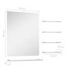 Wall Mirror with 5 Shelves Silver 50*60 cm