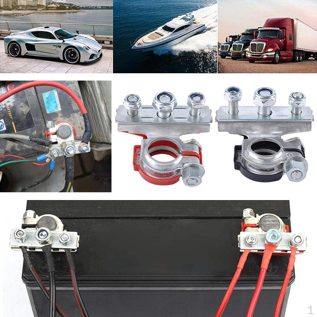 

1 Pair Battery Terminals Strong Electrical Conductivity for Car, Transmission Loss