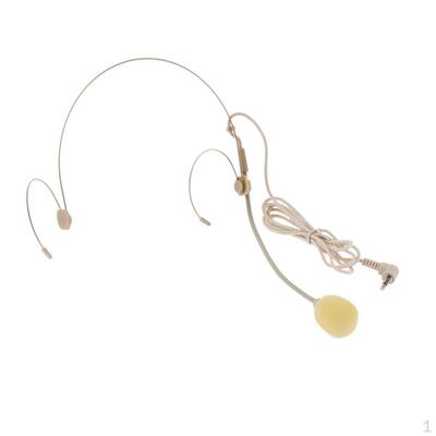 Yellow Professional Double Headset Headworn Microphone L Bending