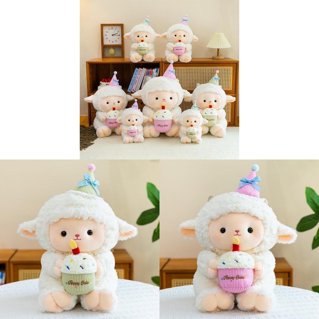 Plush Baby Sheep Toy For Girls Cute Sleep Pillow Gift For Kids