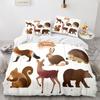 Lion King Queen Duvet Cover Watercolor Animal Bedding Set for Kids Teens Adults Colorful Wildlife 2/3pcs Polyester Quilt Cover