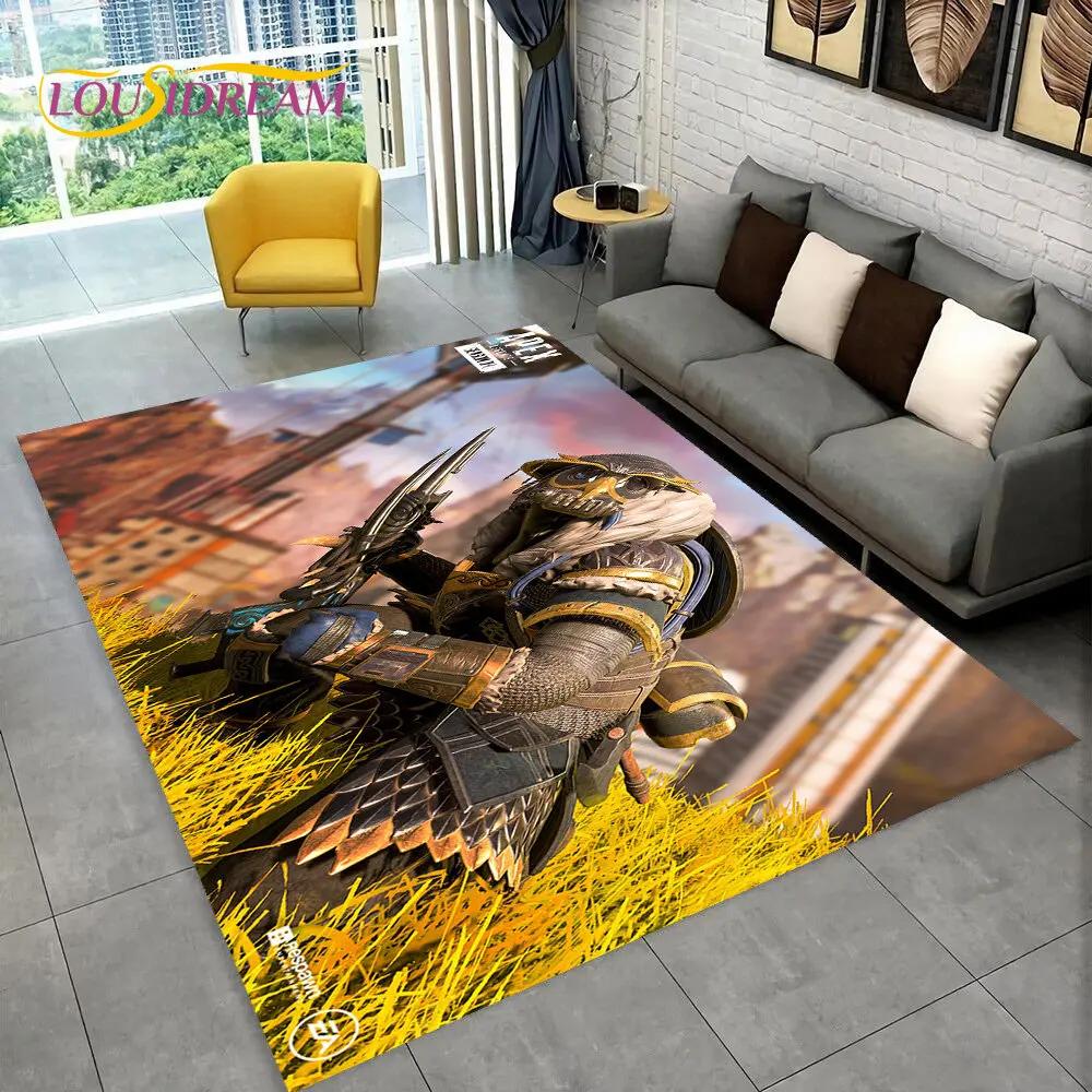 Apex Legends Spiel Gamer Cartoon Bereichsteppich, Teppich für Wohnzimmer Schlafzimmer Sofa Fußmatte Dekoration, Kinder Spiel Rutschfeste Bodenmatte