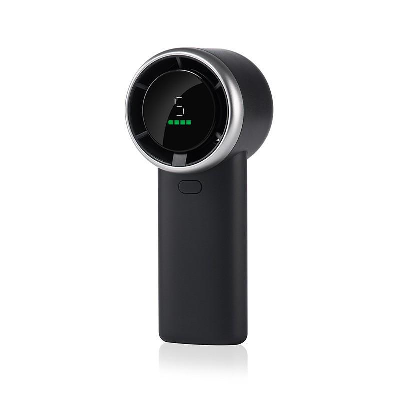 USB Handheld High-Speed Fan with Digital Display - Portable Mini Turbo for Strong Outdoor Wind.