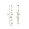 Imitation Pearl Beads Tassel Long Dangle Earrings Elegant Wedding Earrings Jewelry for Women