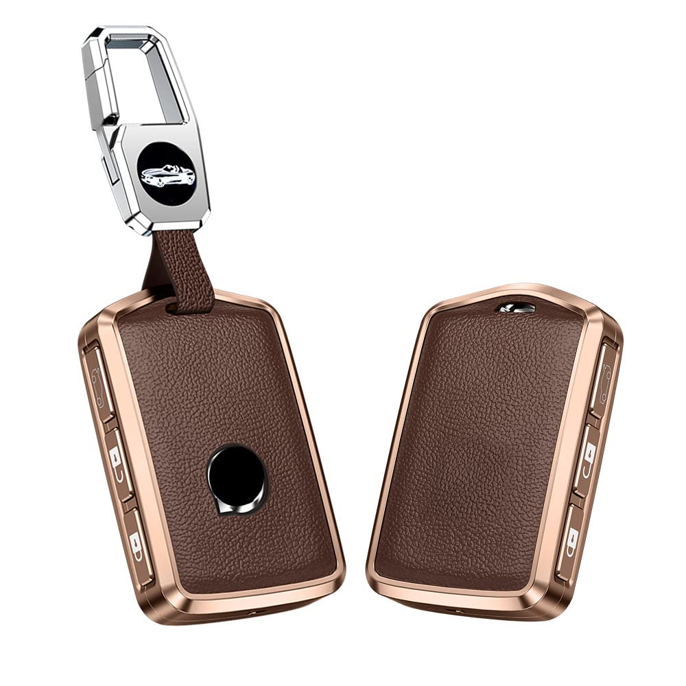 [KUNIO] Volvo exclusive key case key chain luxury genuine leather коричневый