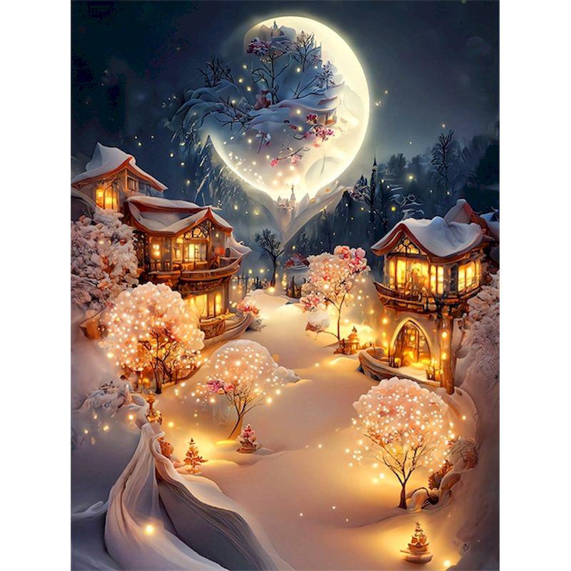 5d Diamantová malba Zimní sady Scenérie Diy Diamantové vyšívání Křížovým stehem Mozaika Umělecký dárek Domácí dekorace