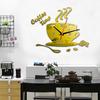 Crystal 3D Acrylic Wall Clock - Self-Adhesive Decorative Mirror Sticker for Living Room