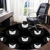 1pc Cat Moon Office Round Area Rug, Under Office Chairs Bedroom Living Room Home Decor, Room Deco