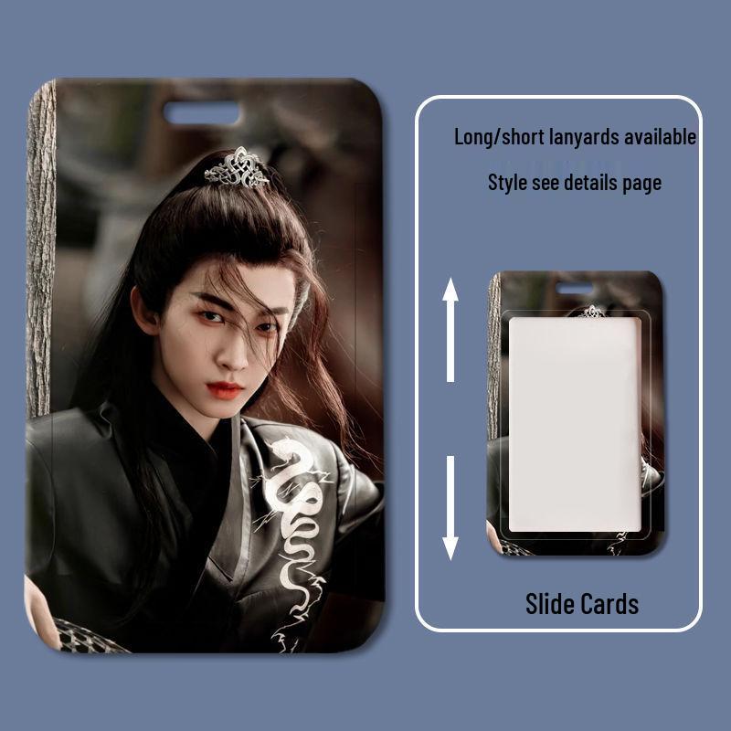 Liu Yu Sliding Cover Card Holder for School IDs, Meal Cards, Work Permits & Bus Cards