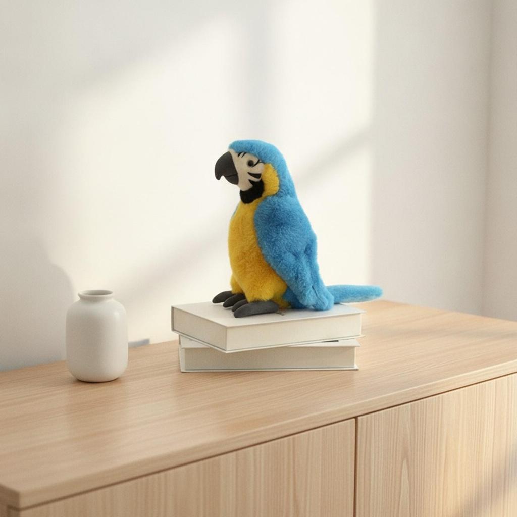 Soft Parrot Toy Cuddly Decorative Bird Figure for Children,