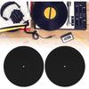 Bewinner1 2 Pcs Record Protective Mat, 12 Inch Anti-Slip Anti-Static Vinyl Record Mat Felt Material, Turntable Home Disc Protective Non-Slip Mat
