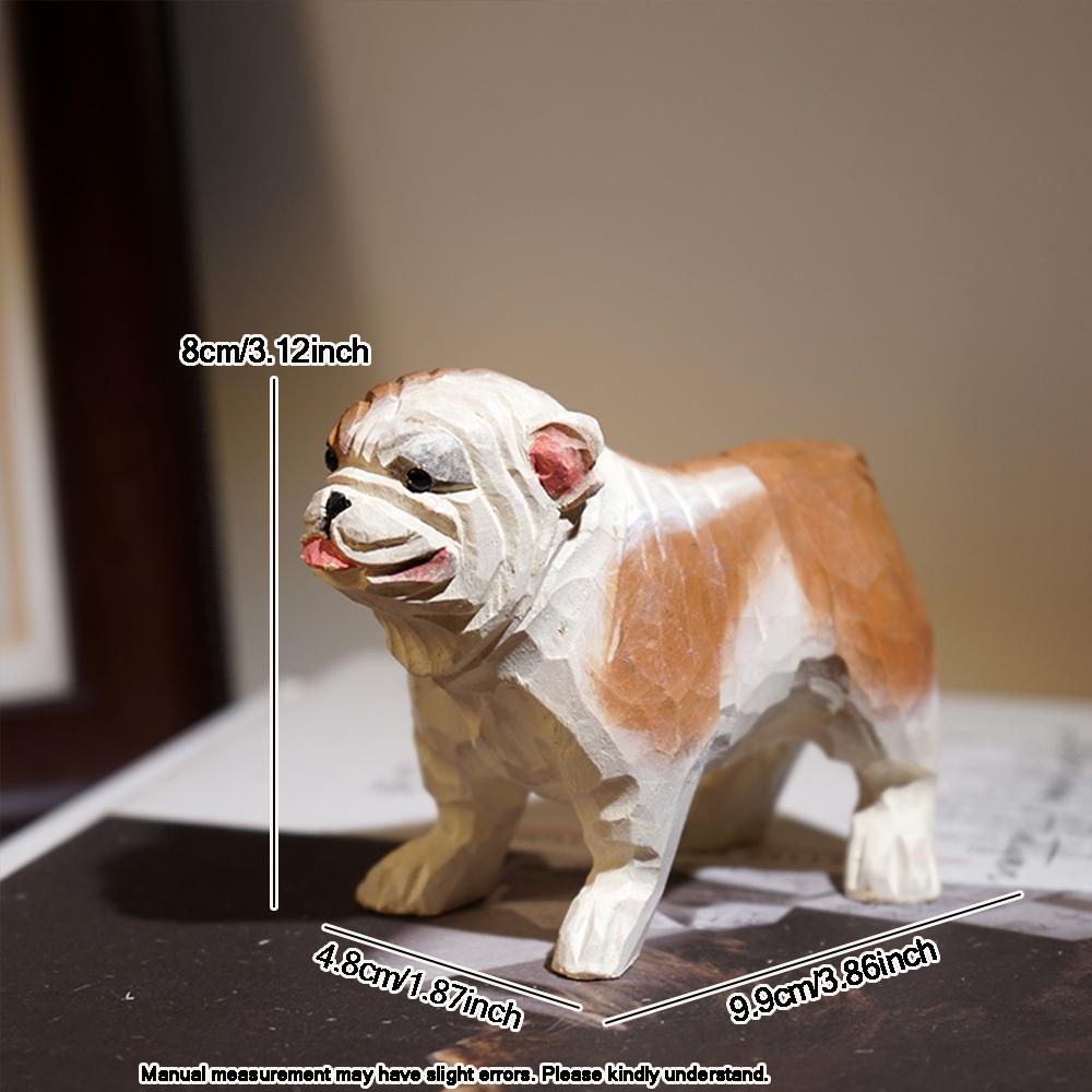 Wooden French Bulldog Figurine Home Decor Handmade Carving French Bulldog Ornament French Bulldog Birthday Gift Christmas