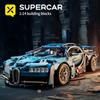 Technisches Rennsportauto Modellbausteine Stadt Mechanisches Geschwindigkeitsfahrzeug Supercar Ziegelstein Puzzle Spielzeug Kind Erwachsener Geschenk