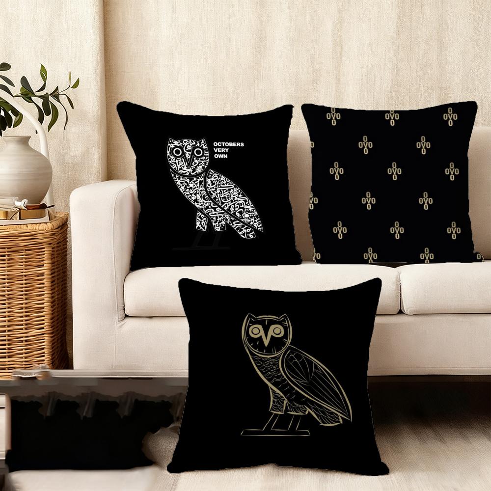 Fashion Brand OOVO Cool Cushion Cover Plush Fabric Soft DoubleSided Printed Sofa Warm Winter Home Child Gift Pillow Case