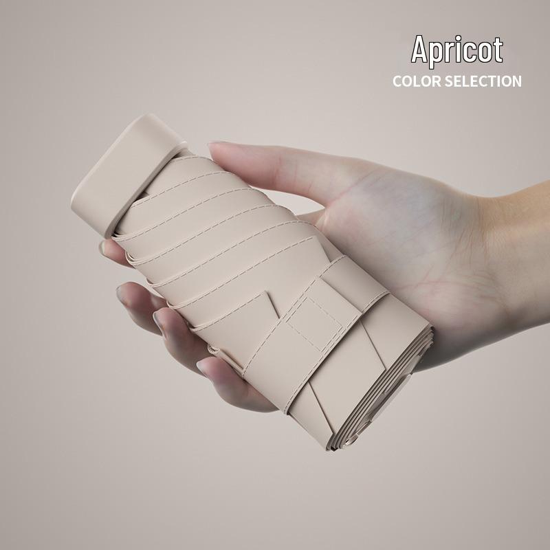 Compact Six-Fold Sun & Rain Umbrella with UV Protection for Women