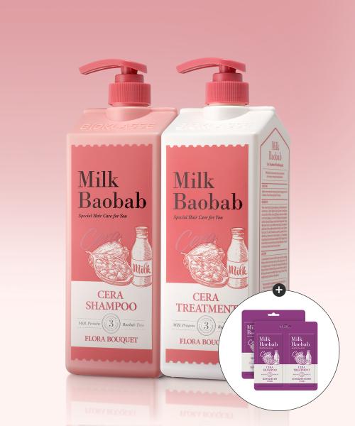 [7 Scents] Cera Shampoo 1200ml + Treatment 1200ml (Dual Pouch Gift) Ocean Breeze