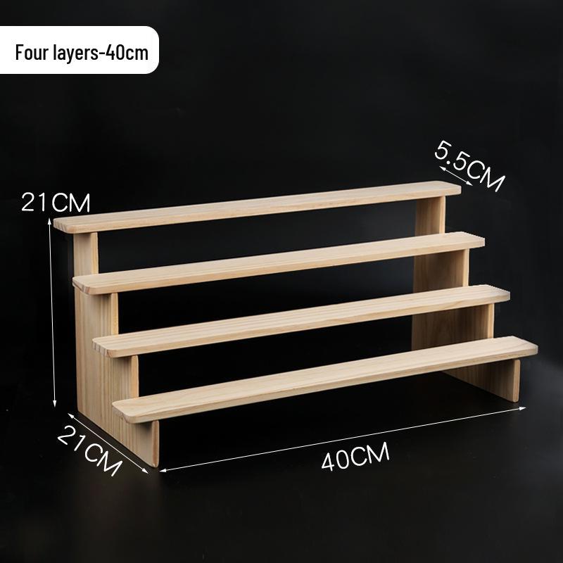 Solid Wood Display Rack for Action Figures, Collectibles, and Succulents