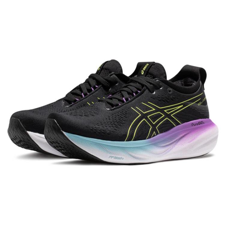 New Asics Gel Nimbus 25 Black Glow Yellow Women's 1012B356-004