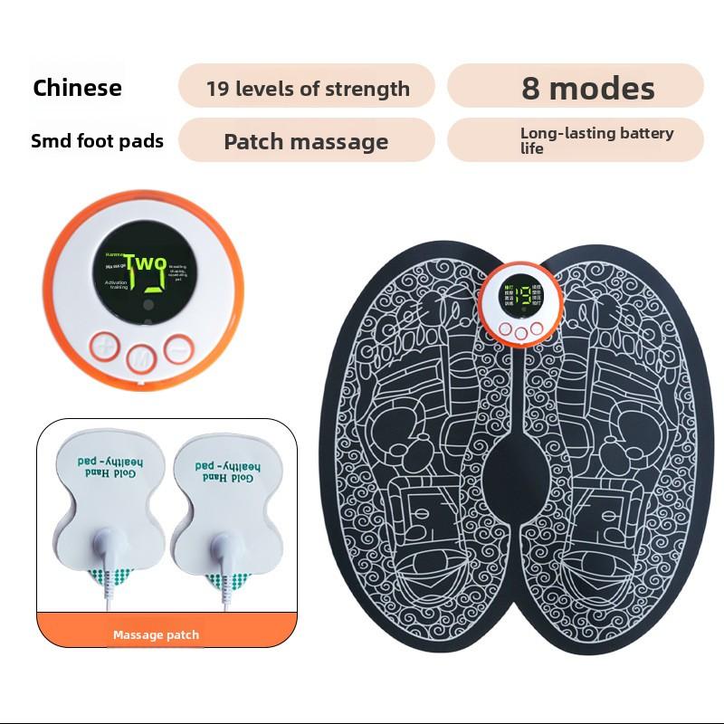 Intelligentes EMS Fußmassagegerät Mikrostrom Fußtherapiemaschine, Wiederaufladbares Tragbares Pulsmassage Fußpad Fußmassagegerät