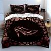 Elegant Shoes Pattern Sets Multiple sizes kid's and adults' bedroom Exquisite 3PC bedding set gift