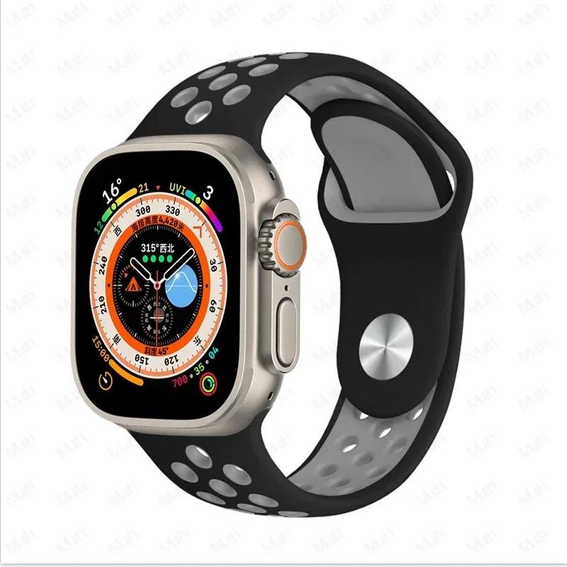 Sportarmbänder für Apple Watch Series 10 42mm 46mm Armband ultra 2 49mm 40mm-44mm 45mm 41mm Silikonarmband iwatch 10 9 8 7 6 SE 5 4 3