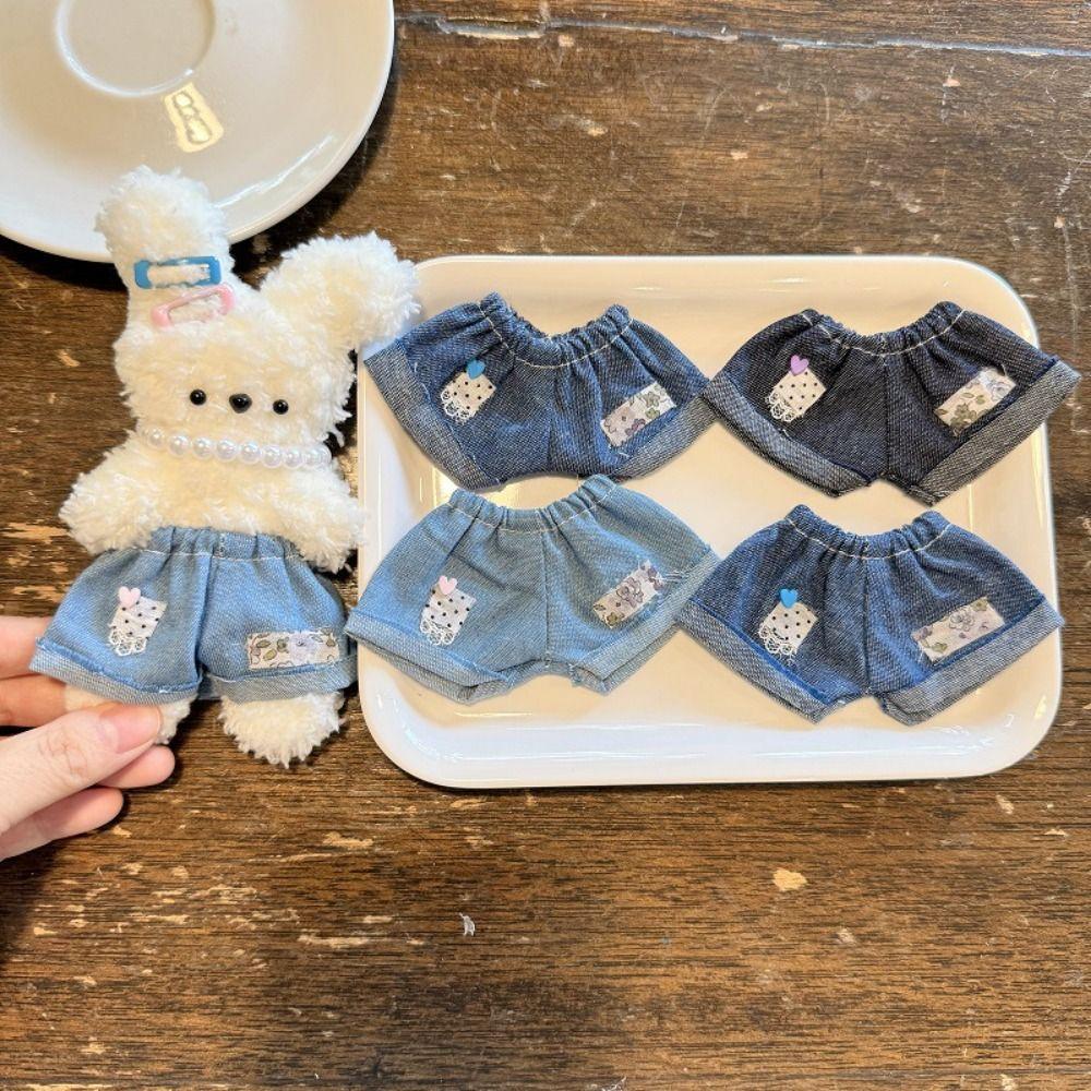 Fashion Style Jeans Pants Chic Toys Accessories Mini Jeans Skirt For 10cm Cotton Stuffed Dolls