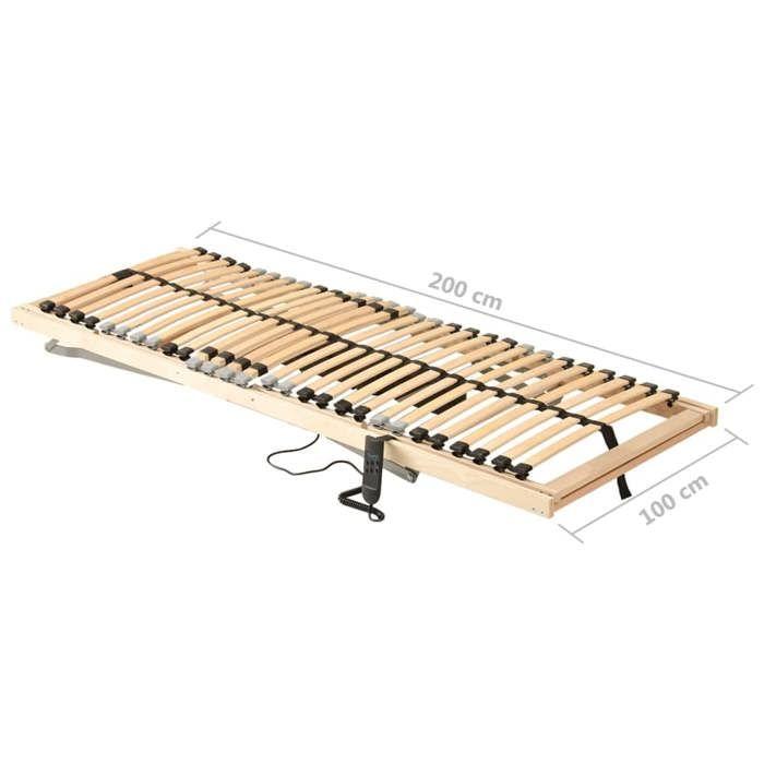 VidaXL Electric Slat Base with 28 Slats 7 Zones Bed Base Slat Bed Frame Bedroom Home 321825