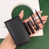 6 Pcs Portable Nail Scissors Sets Carbon Steel Green Black Nail Clippers Scissors File Manicure Beauty Tools Kit Full Function