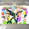 Rick And Morty Fans Child Birthday Party Decoration Anime Character Cake Topper Balloon Set Baby Shower Banner Adults Kids Gift