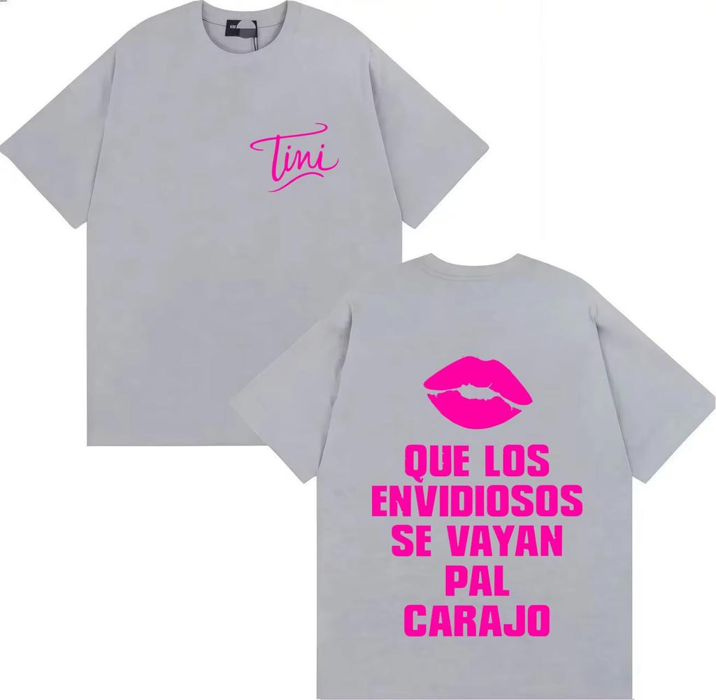 Trendiges Sängerin Tini Mode T-Shirt Hip Hop Beidseitiger Druck Y2K T-Shirt Herren Damen Lässig Rundhals Ästhetisch Pop Oversized Oberteile
