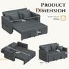 YODOLLA 2 Seater Sofa bed, 3-in-1 Convertible Sleeper Sofa 160cm