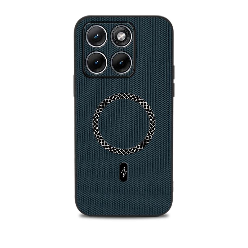 Luxe Driehoekspatroon Lederen Telefoonhoesje voor Motorola Edge 70 Fusion 60 Pro Magnetische Draadloze Oplader Achterkant