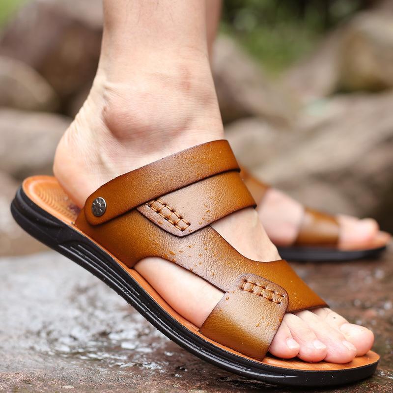 

Manufacturer s new summer men s open-toed sandals fashion trend beach shoes outdoor non-slip slippers 38
