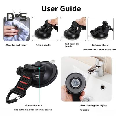 Heavy Duty Suction Cup with Rotatable Hook Camping Tent Tie Down Vacuum Suction Cup Outdoor Car Boat Awning Tarp RV Accessories