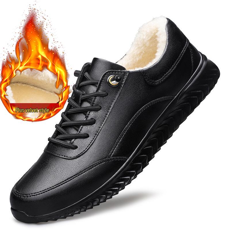 Men s 6CM Height-Boost Sports Fashion Shoes, Comfortable Cowhide, Wear-Resistant Low-Top Sneakers for Autumn/Winter 39