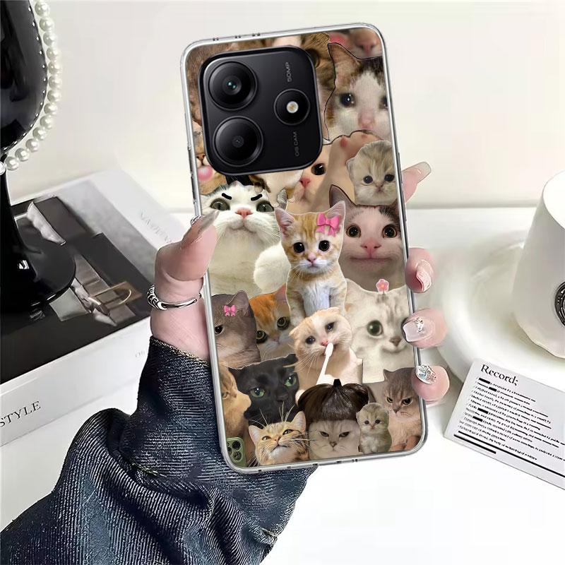 Crying Cat Memes Soft Phone Case For Xiaomi Redmi Note 15 14 14S 13 12 Pro Plus 12S 11 11S 11E 10 10S 11T 5G Fundas Coque Redmi