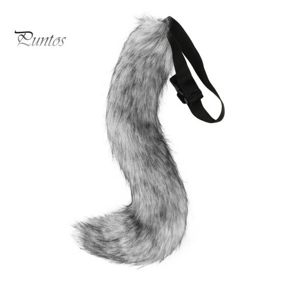 Fluffy Cat Ear Headband Plush Fox Cosplay Mask, Tail, Costumes Props, Fuzzy Halloween Beast Girl Outfit Mask for Costume Party Anime Convention