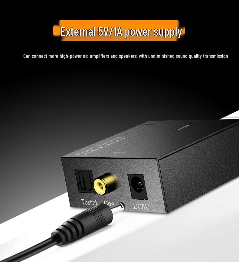 3.5mm Audio Optical to RCA Converter & Decoder