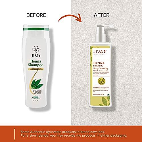 Jiva Heena Shampoo 200 Ml X Pack Of 3 Deep Cleansing Hair Wash For Long Healthy Strong Hair With Natural Shine Care