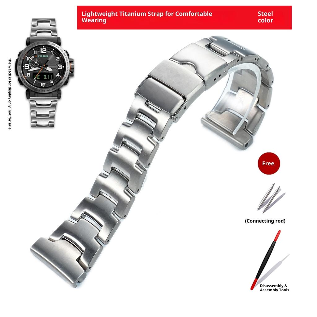 Pro Casio Prorek prw-6600 prg-650 Titanový kovový řemínek k hodinkám PRW-30/50/60/70YT prw-6900/6800 Náramek Titanová slitina Řetěz k hodinkám