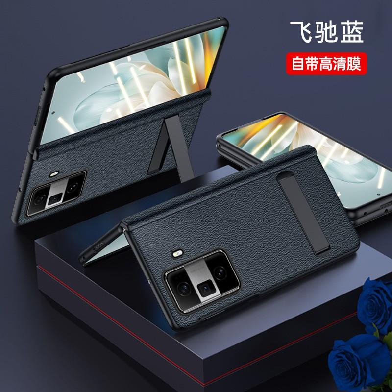 Premium Genuine Leather Flip Case Honor Magic Vs3 With Built-in Kickstand Magnetic Full Protection Screen Protector