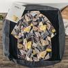 Men's Floral Short-sleeve Shirt, Korean Style, Loose Fit, Summer Vintage, New Trendy and Stylish Hawaiian Style