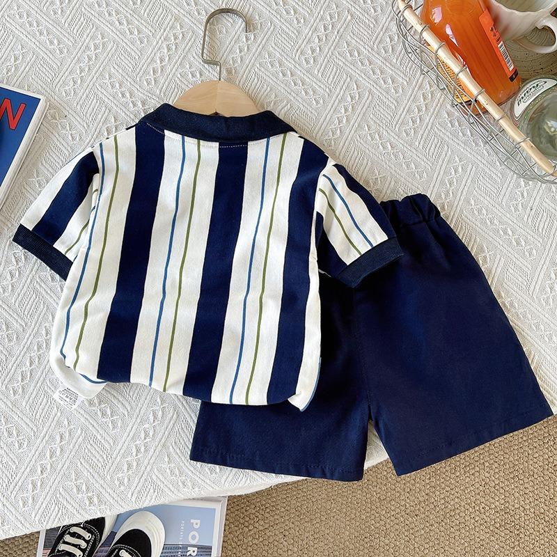 Kinderkleidung Mutter Kinderkleidung Kinder-Sets Jungen T-Shirt Shorts Sommer Kurzarm Mode Anzug