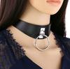 DOKiDOKi Collar and Leash with Ring for Human Cosplay SM Cosplay SM Cute Choker (Black) - Master/Slave/Cat Costume, Restraints, Handcuffs, Collar,